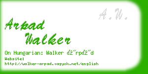 arpad walker business card